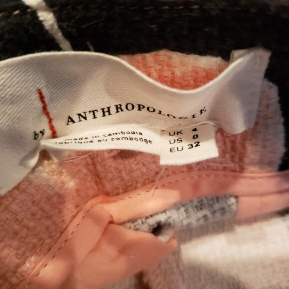 Anthropologie Floral Fitted Shorts Casual Pink Black Short - 0 - Picture 3 of 5